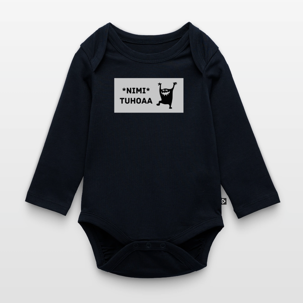 Iskä hoitaa -t-paita, luomupuuvillaa - laivastonsininen