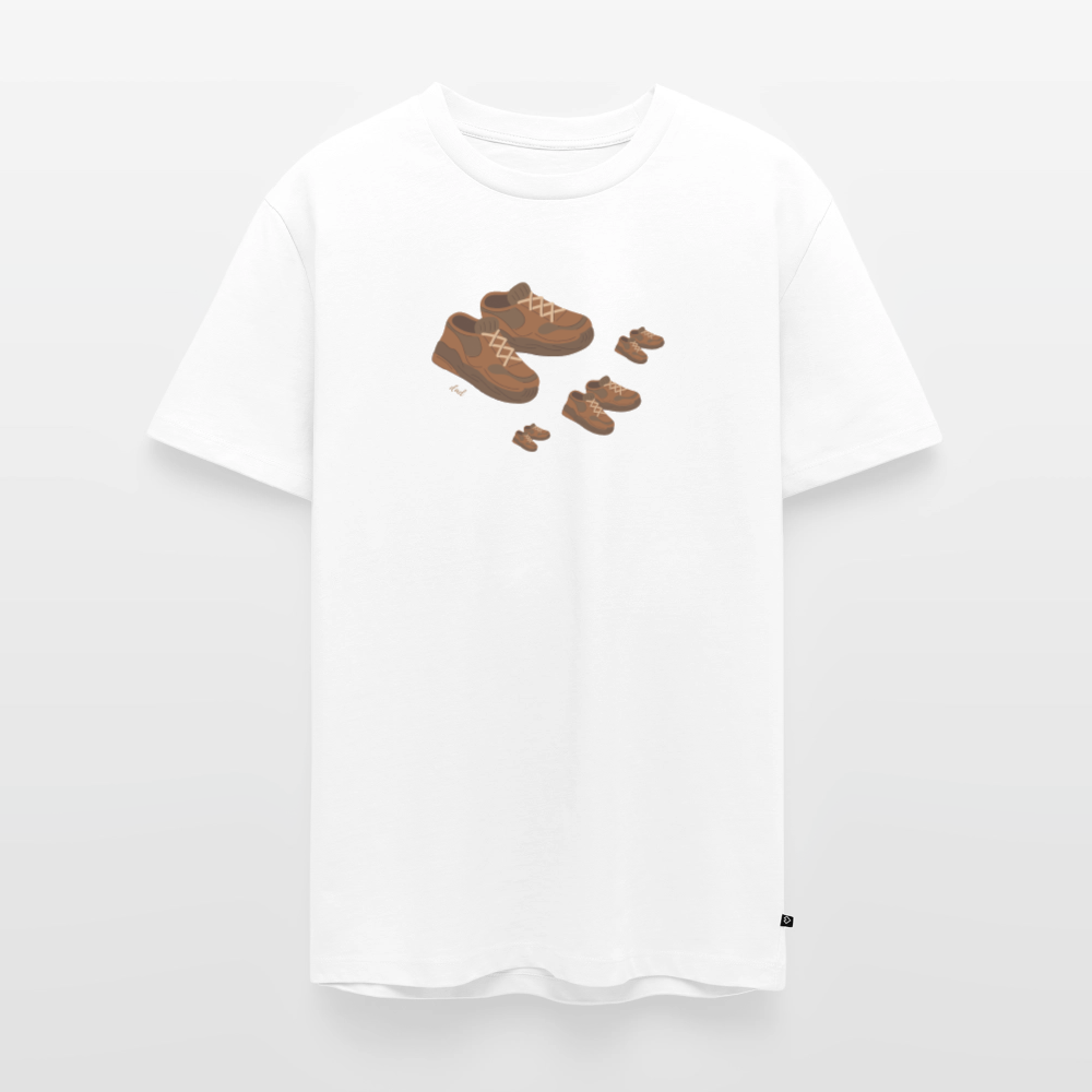 Dad-t-paita four pairs of shoes, luomupuuvillaa - valkoinen