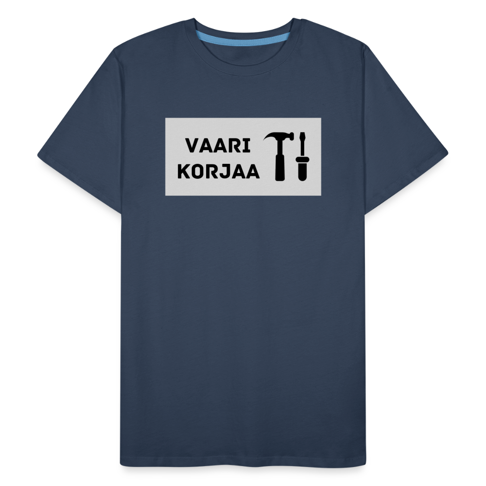 Vaari korjaa -t-paita, luomupuuvillaa - navy