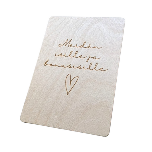 Isänpäiväkortti bonusisälle isäpuolelle bonusisille bonusiskälle isänpäivälahja isänpäivä bonusvanhemmalle bonuslapsilta