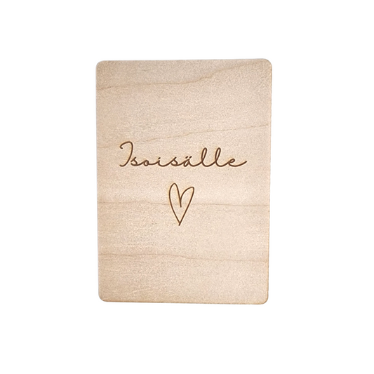 Isoisälle-vanerikortti magneetilla tai ilman