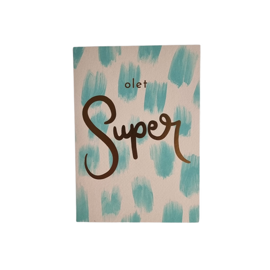 Olet super -kortti kultaisella tekstillä, 1-osainen