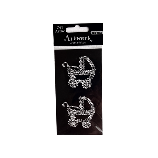 Lastenvaunut-strassitarrat koristeeksi korttiin tai pakettiin