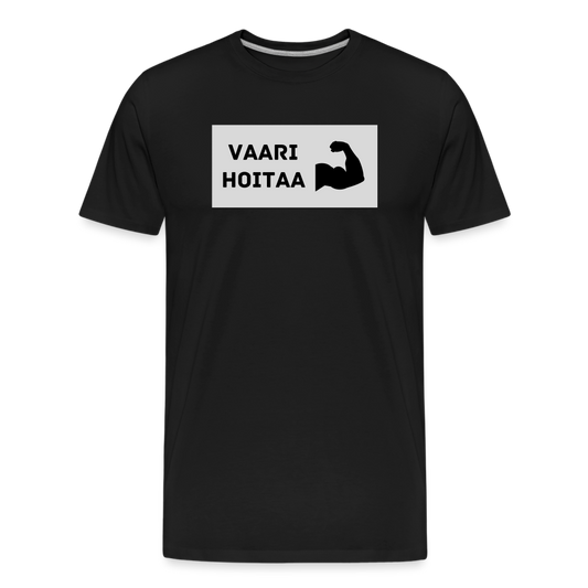 Vaari hoitaa -t-paita, luomupuuvillaa - musta