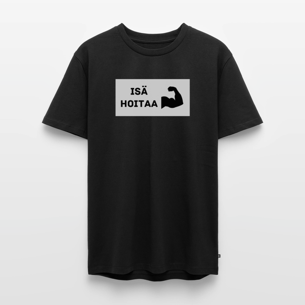 Isä hoitaa -t-paita, luomupuuvillaa - musta