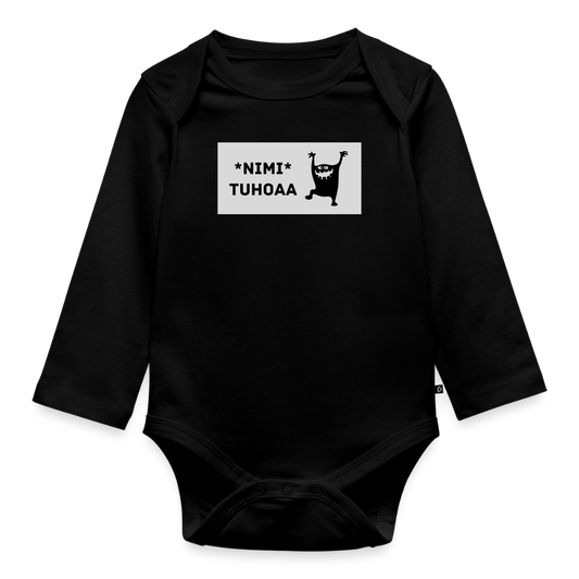 Iskä hoitaa -t-paita, luomupuuvillaa - musta