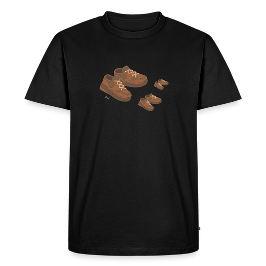 Dad-t-paita three pairs of shoes, luomupuuvillaa - musta