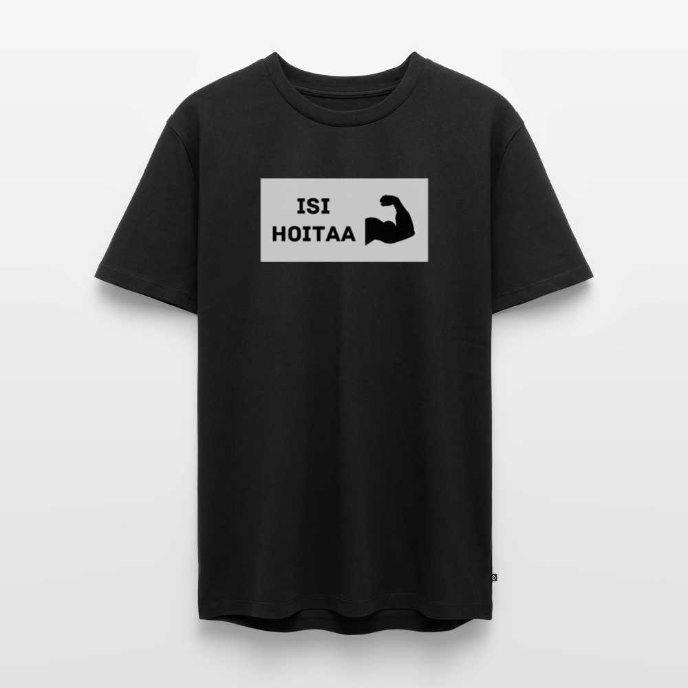 Isi hoitaa -t-paita, luomupuuvillaa - musta