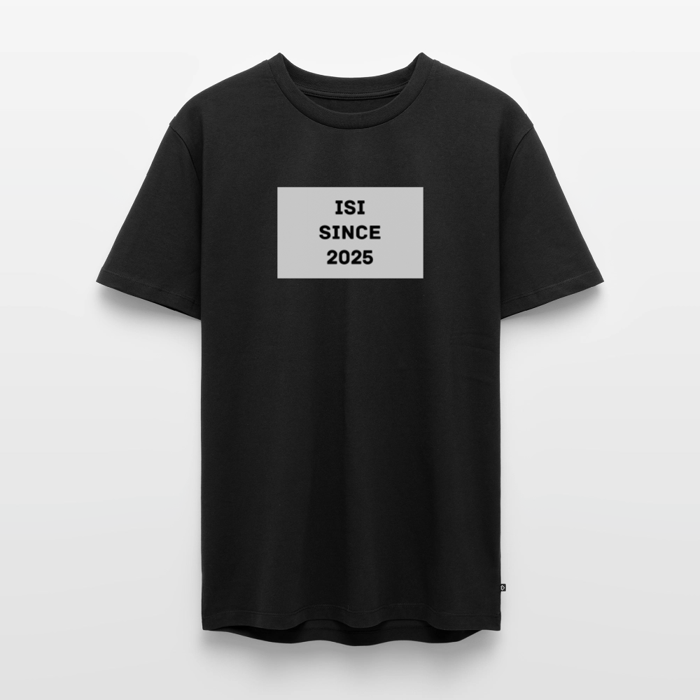 [TEKSTI MUOKATTAVISSA!] Isi since -t-paita vaaleanharmaalla pohjalla, luomupuuvillaa - musta