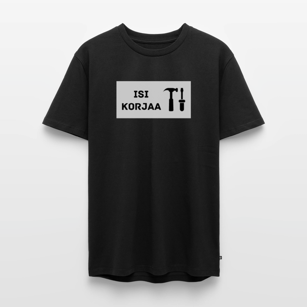 Isi korjaa -t-paita, luomupuuvillaa - musta