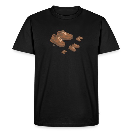 Dad-t-paita four pairs of shoes, luomupuuvillaa - musta