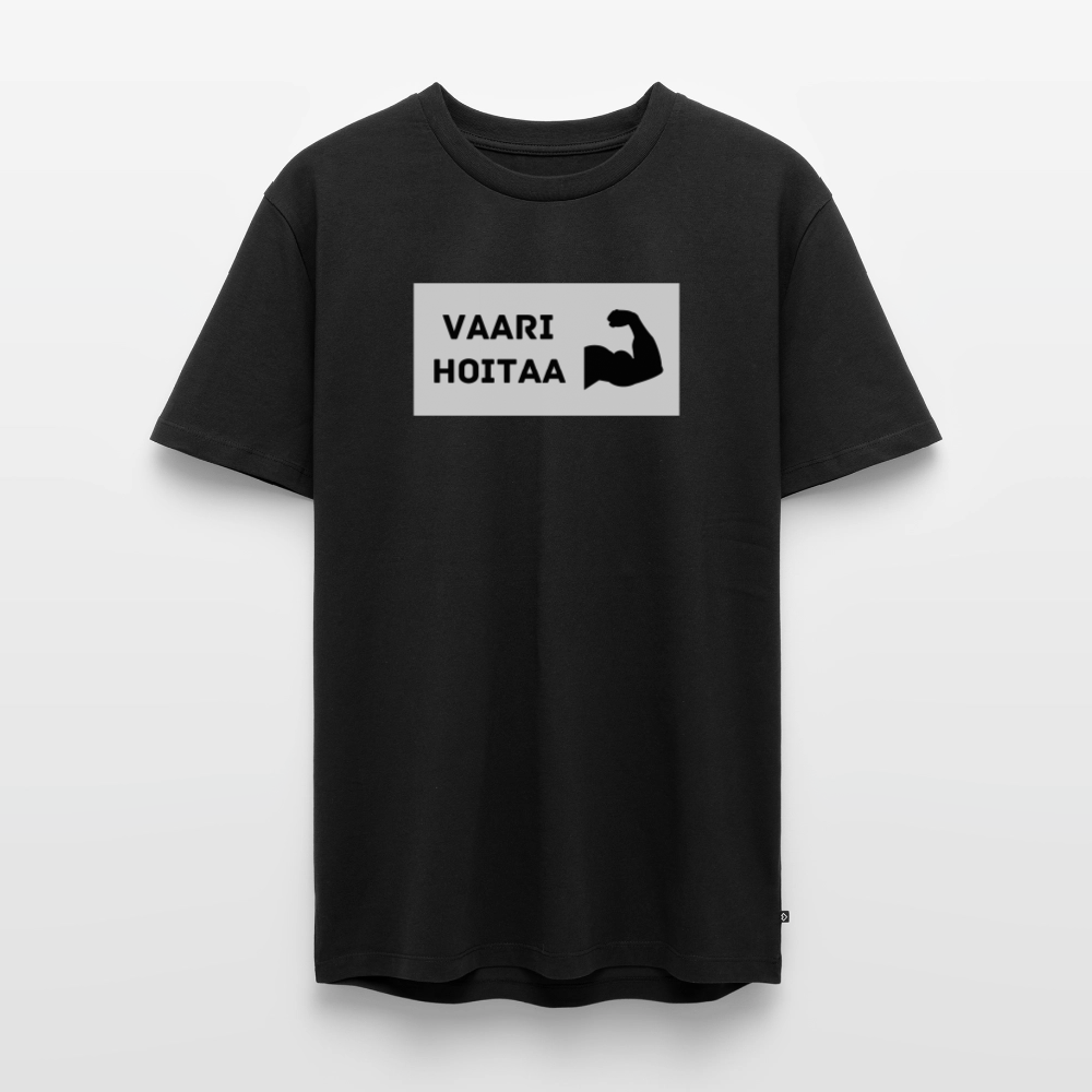 Vaari hoitaa -t-paita, luomupuuvillaa - musta