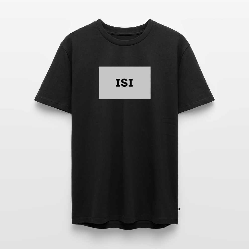 Isi-t-paita vaaleanharmaalla pohjalla, luomupuuvillaa - musta