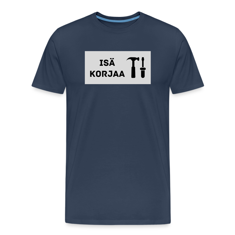 Isi korjaa -t-paita, luomupuuvillaa - navy