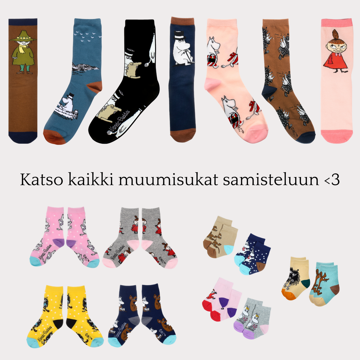 Muumimamma-sukat, vaaleanpunainen, naisten one size