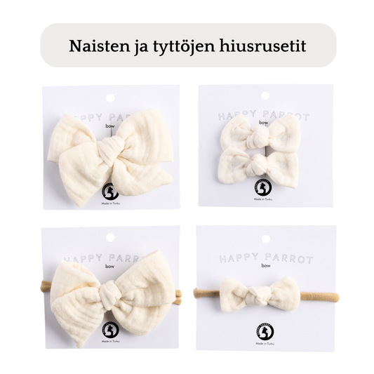 Hiusrusetteja samisteluun, sävy Vanilla
