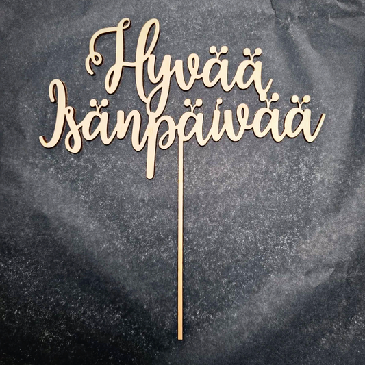 Vanerinen hyvää isänpäivää -kakkukoriste